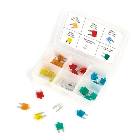 30-Pc Mini Fuse Assortment,W5377